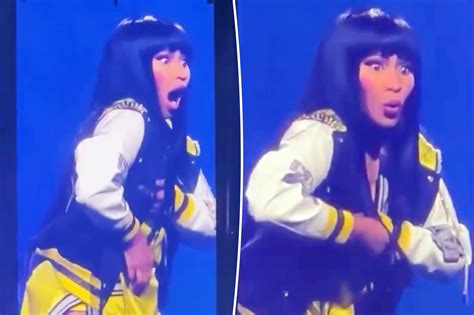 boobies fall out|Nicki Minaj's 'whole boob' falls out mid.